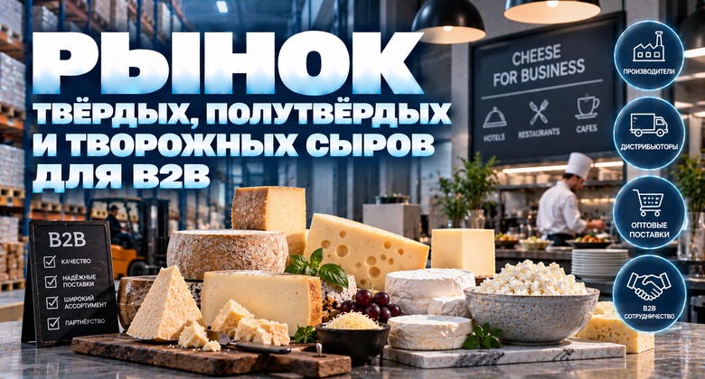 Российский рынок твёрдых, полутвёрдых и творожных сыров для B2B, в т.ч. сегмента HoReCa